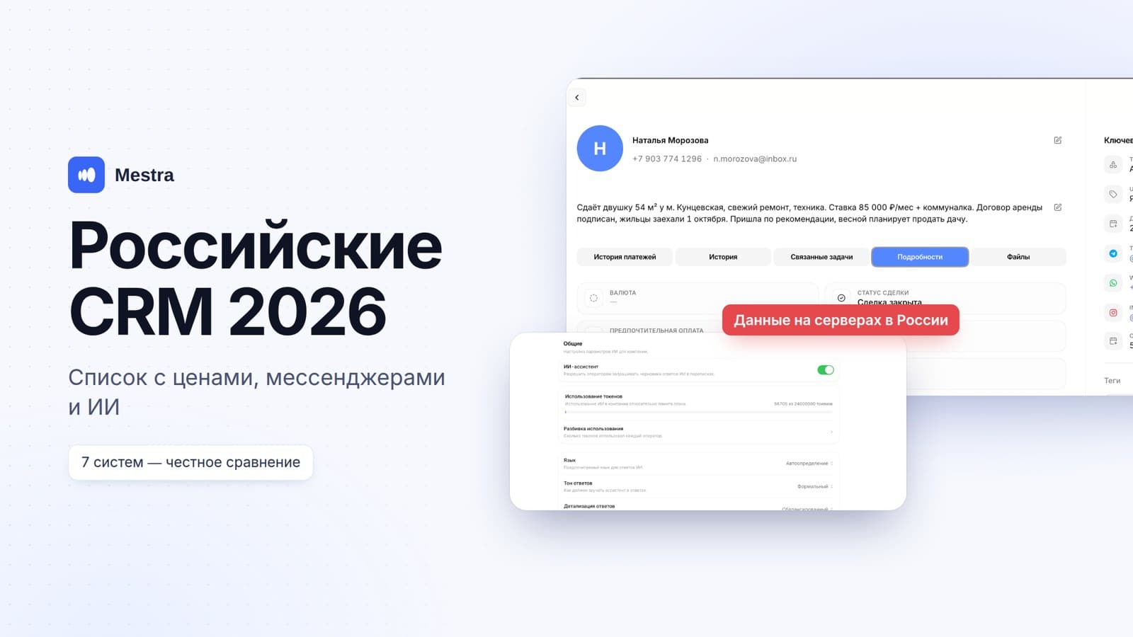 Российские CRM-системы 2026: список с ценами, мессенджерами и ИИ