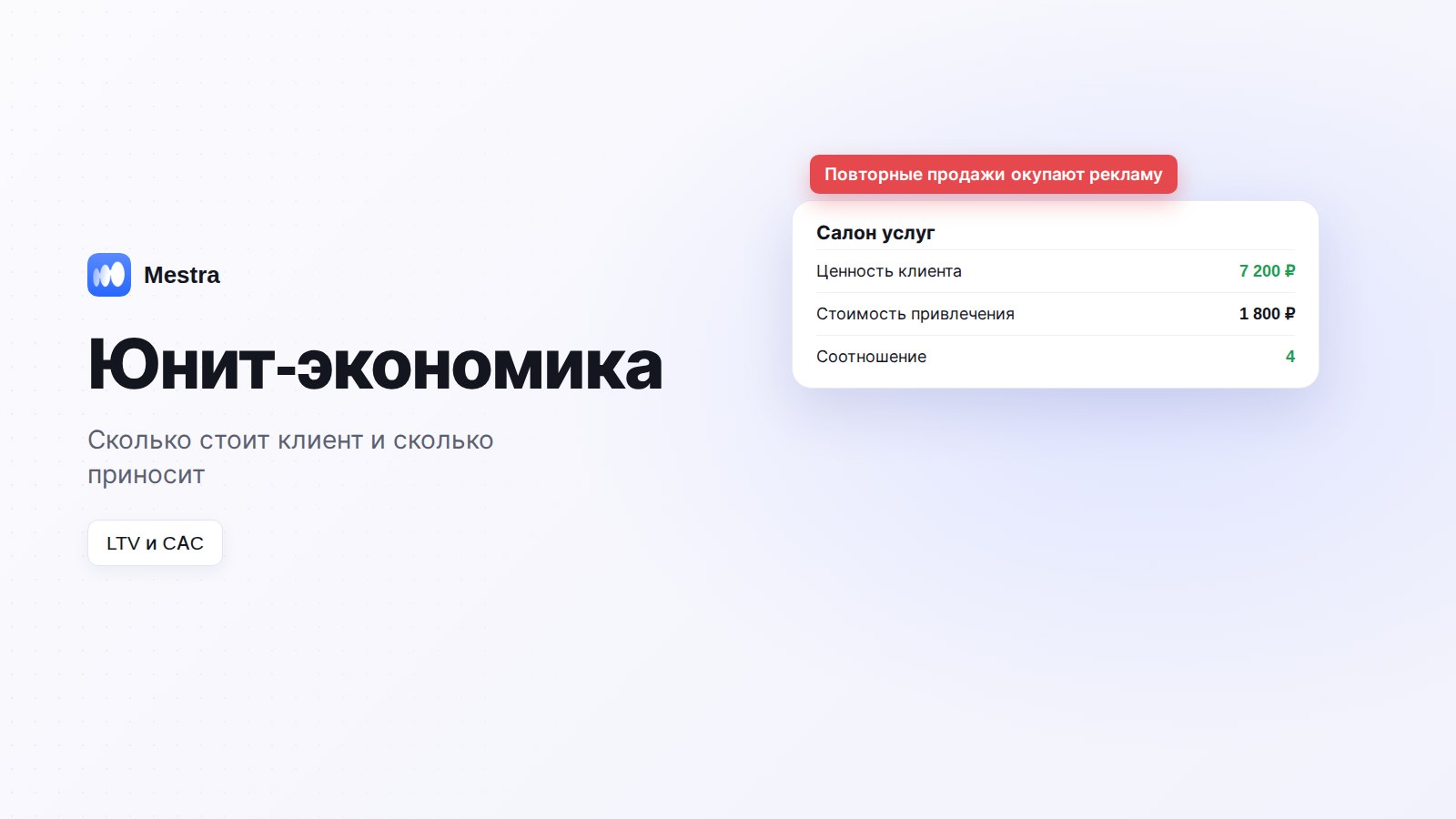 Юнит-экономика: стоимость и ценность клиента
